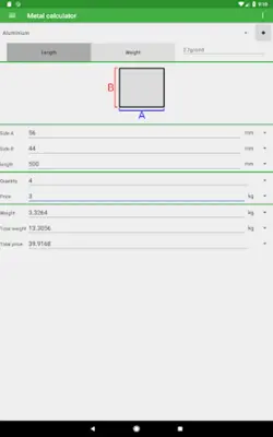 Metal calculator android App screenshot 1