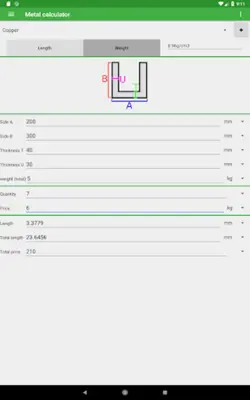 Metal calculator android App screenshot 3