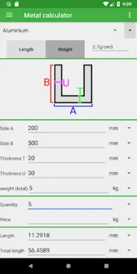 Metal calculator android App screenshot 6